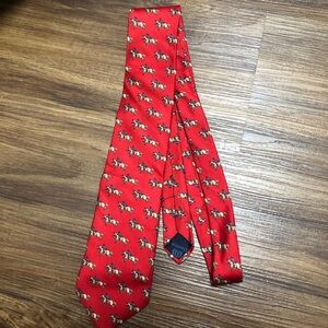 The Custom Shop New York Jockey Print Tie Horse Riding Equestrian Derby USA Made
